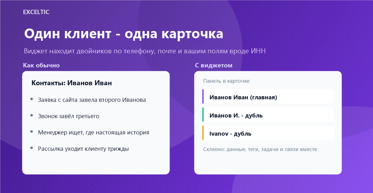 Слияние дублей